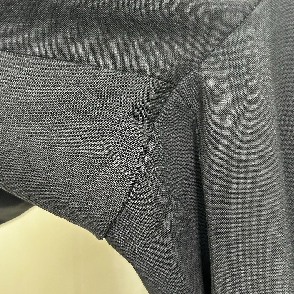 Banana Republic Ryan Fit Italian Wool Black Pants Size 12 Tall Mid Rise Straight - Picture 7 of 14
